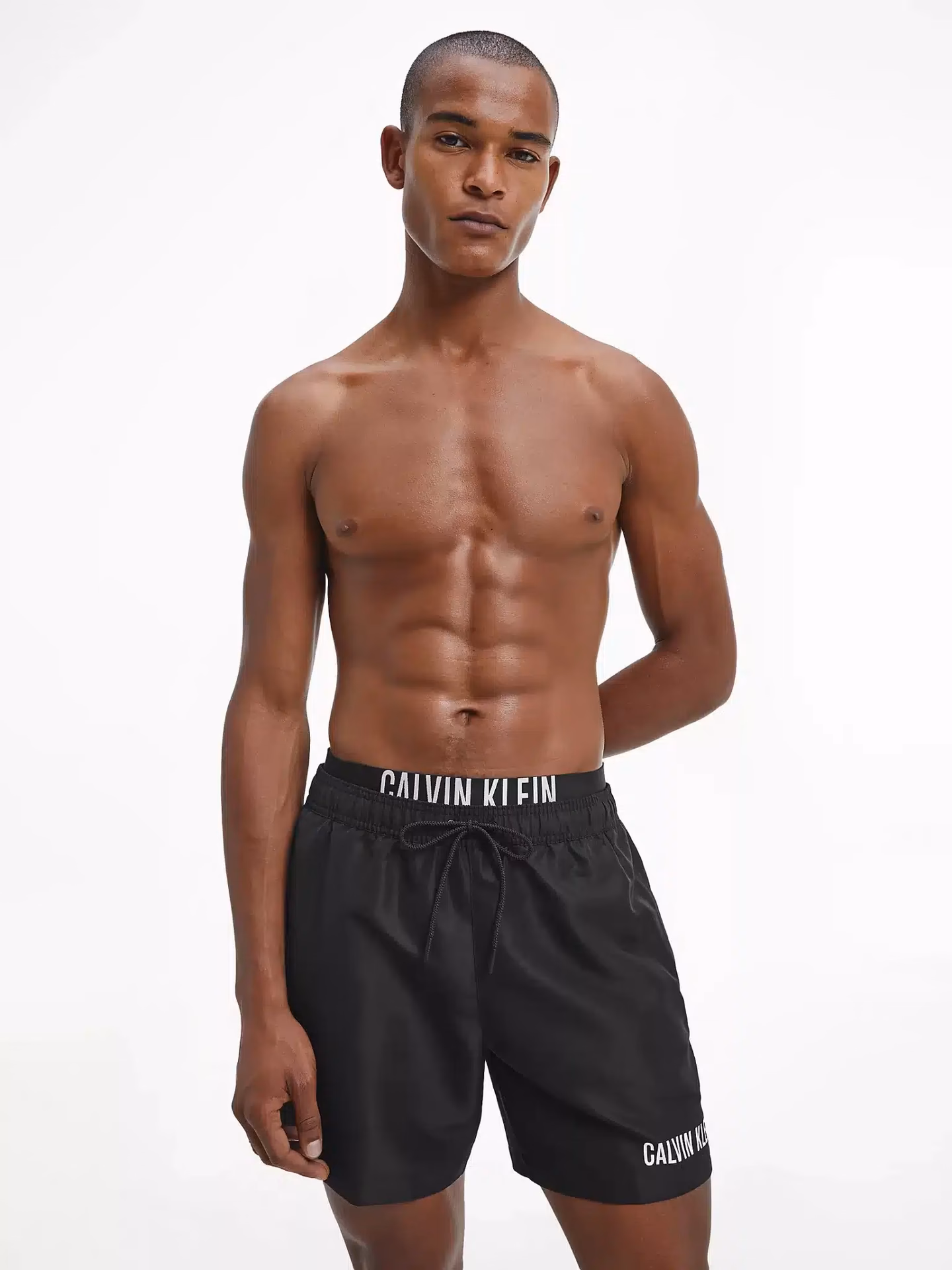 How do you wear Calvin Klein swim trunks?