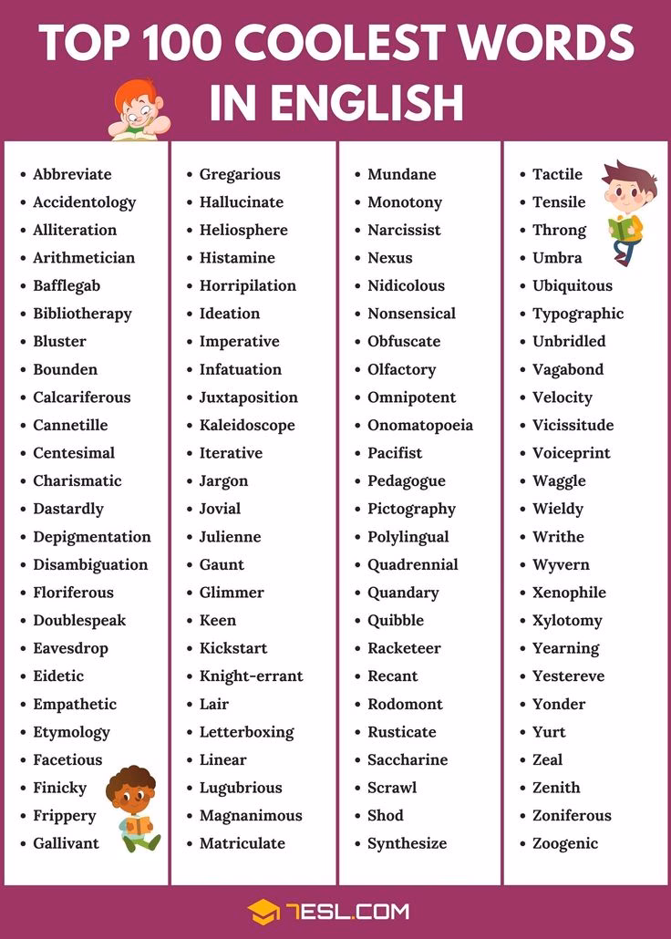 What is cool words language?