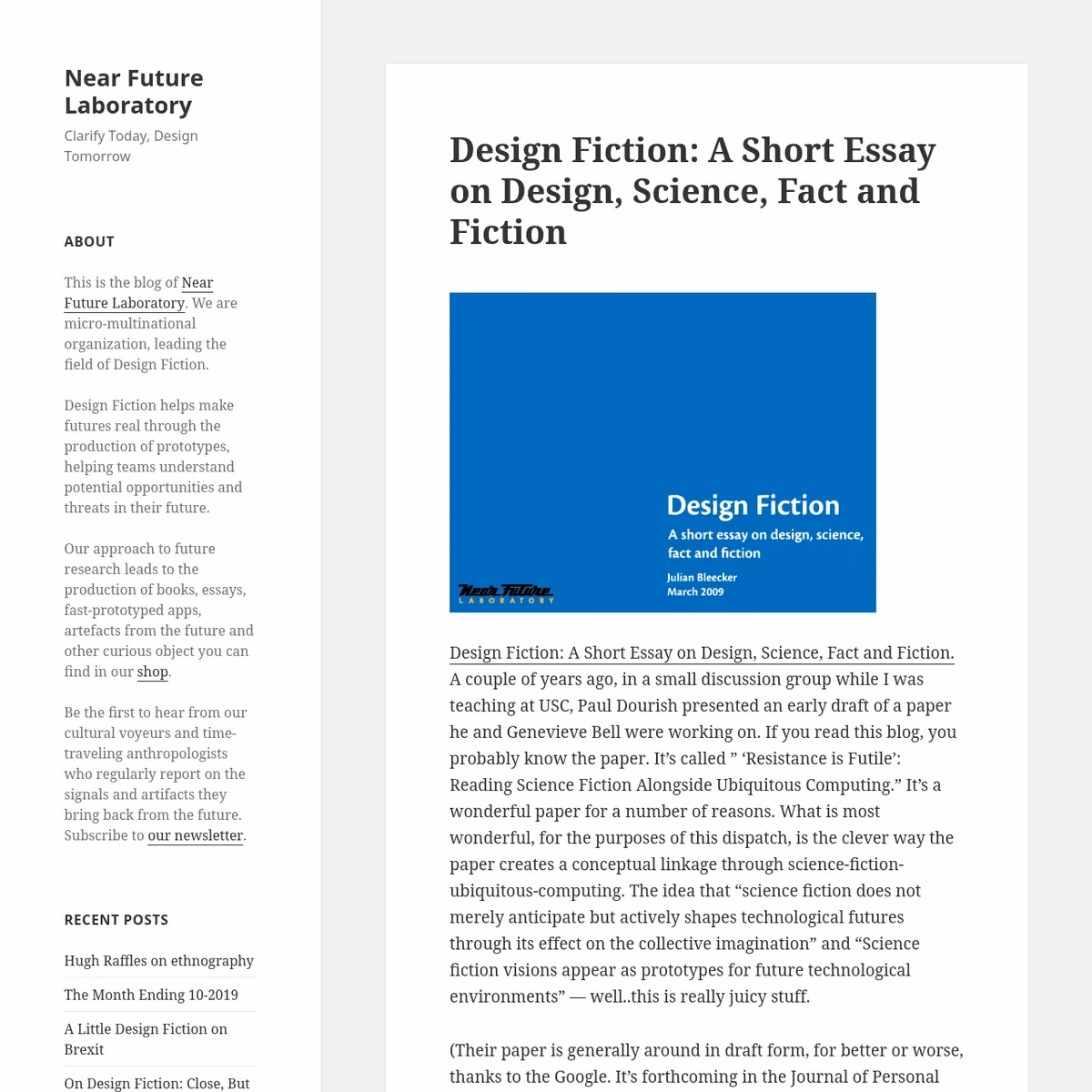 Why is design fiction important?