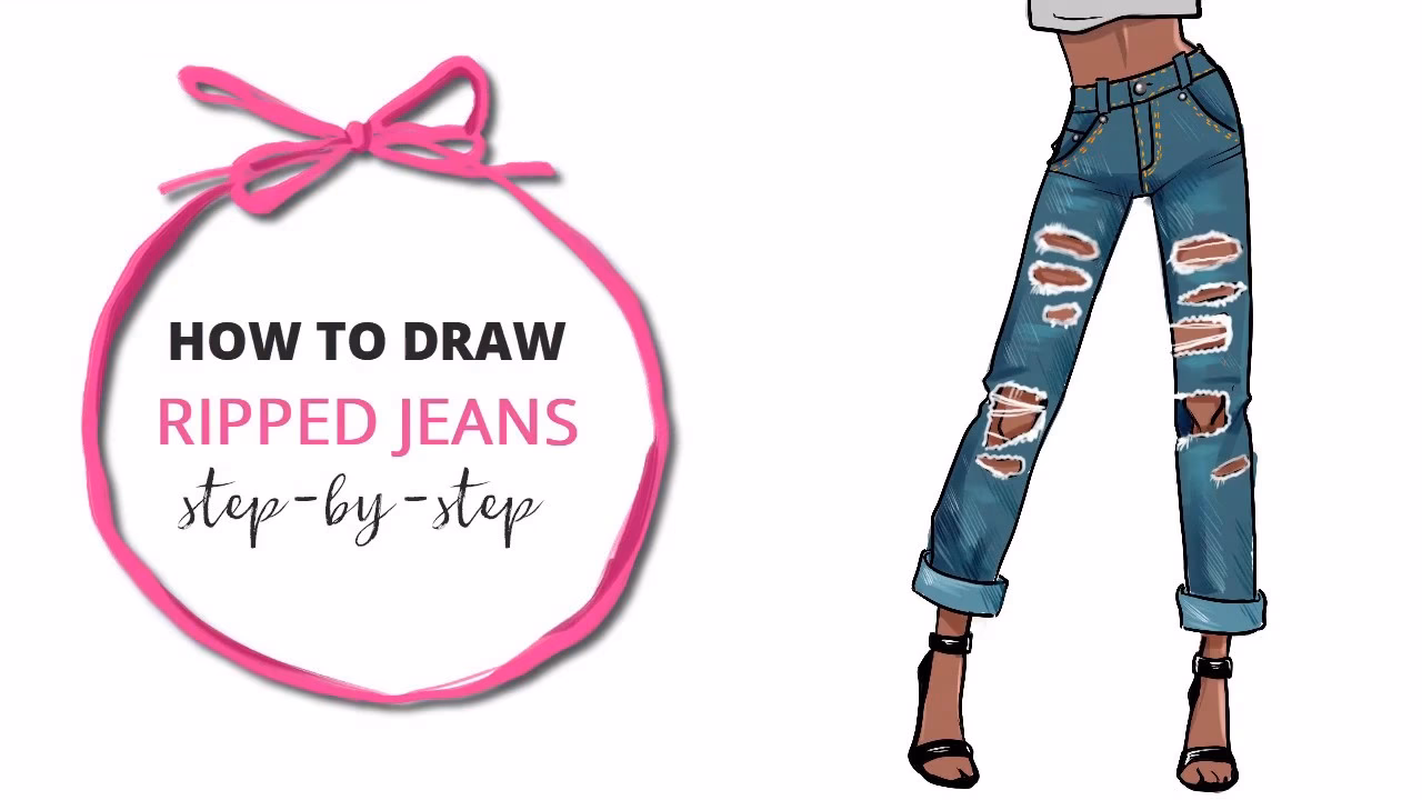 How to make a ripped jeans illustration?