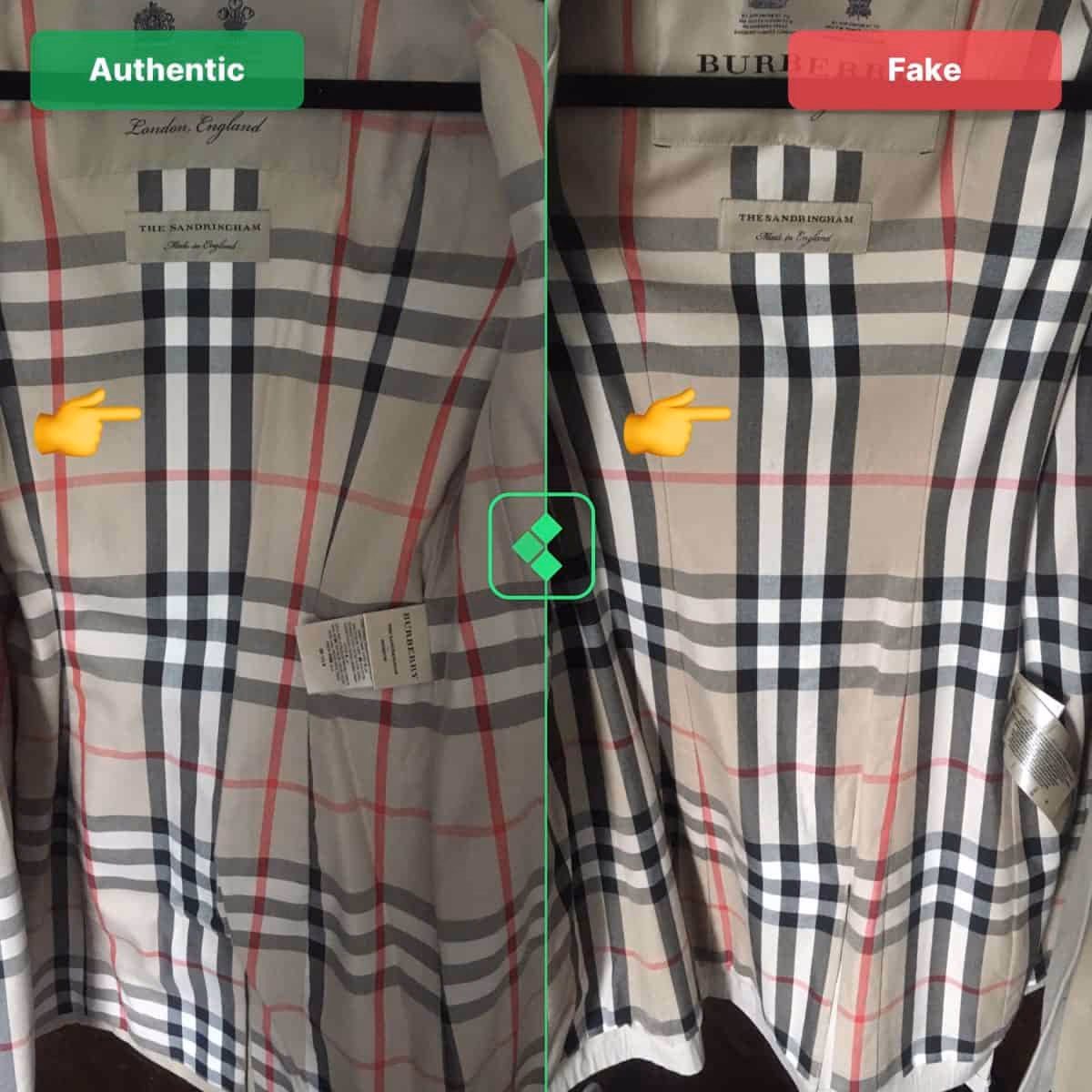 How do I know if a Burberry London jacket is real?