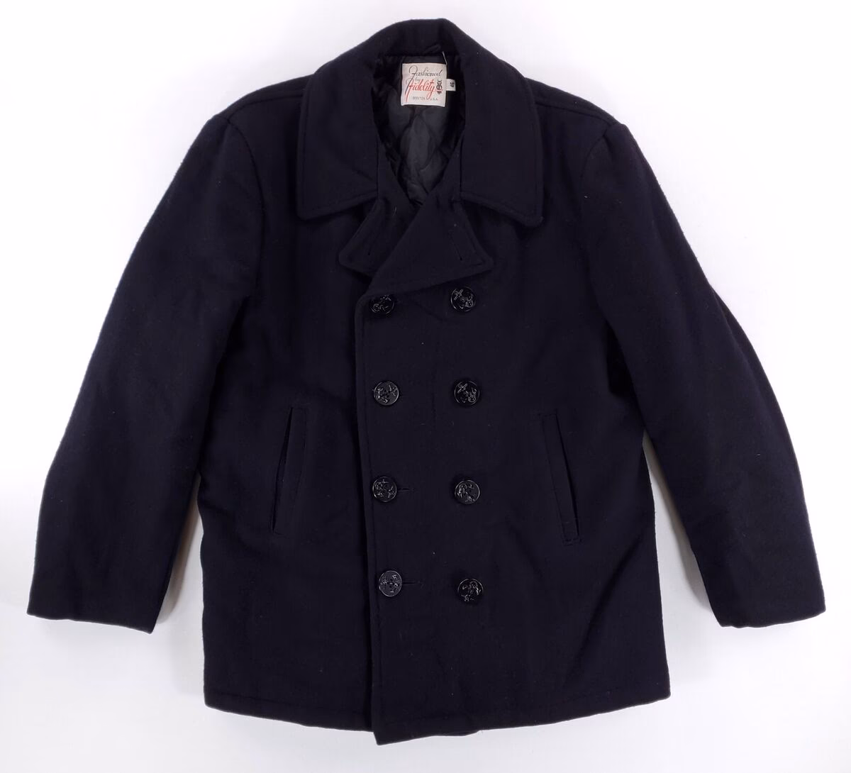 Are fidelity Navy pea coats made in USA?