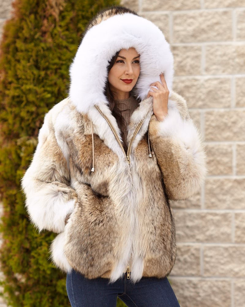 Where can I buy real fur & cotton blend parkas?