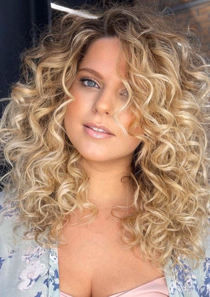 Where can I find ideas for blonde curly hair?