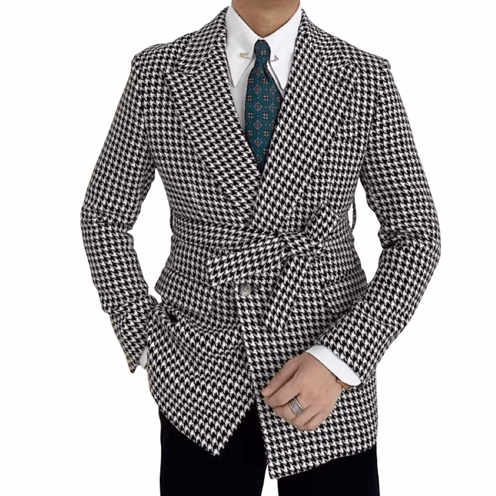 Can you wear a houndstooth coat with checkered pants?