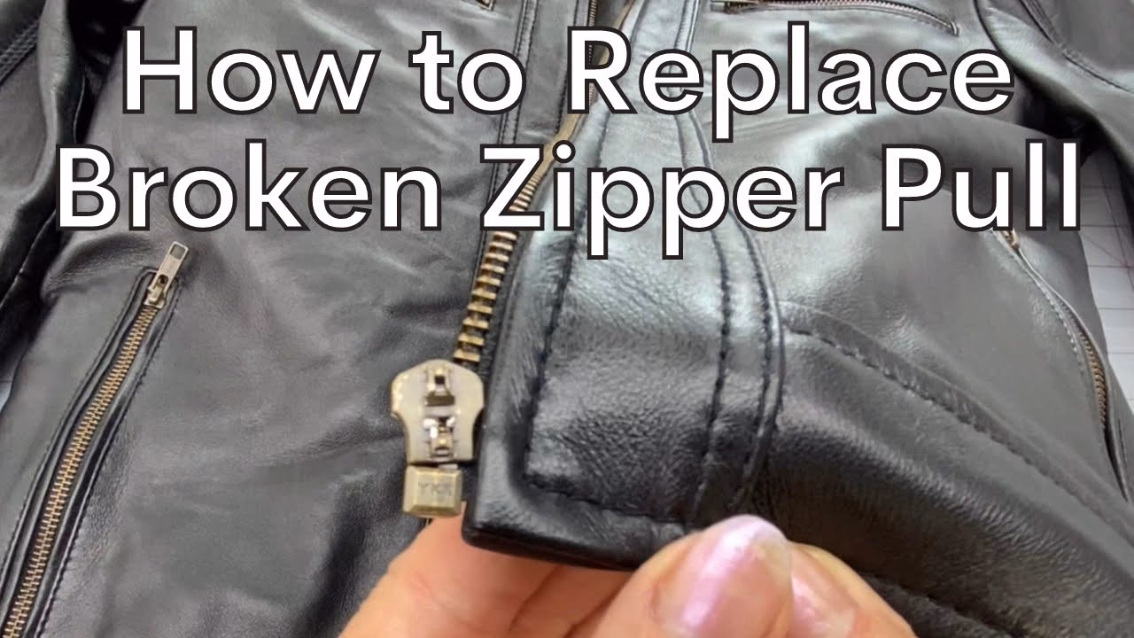 How do you put a zipper on a jacket?
