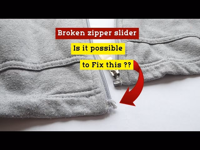 How do you fix a zipper slider on a jacket?