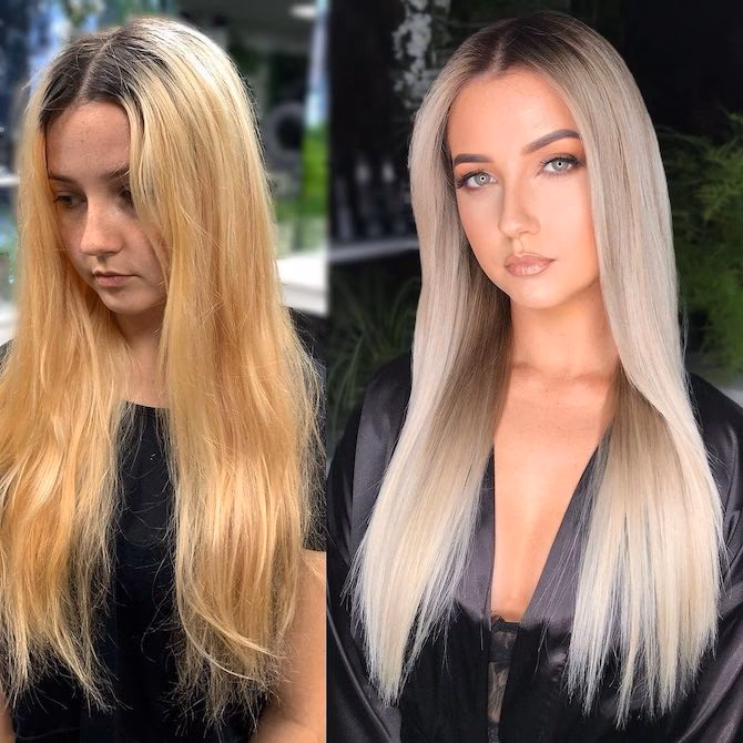 What is ice blonde color & balayage?
