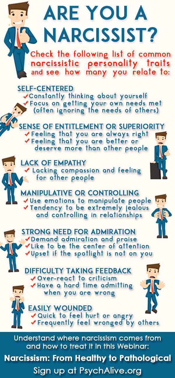 What is excessive narcissism?
