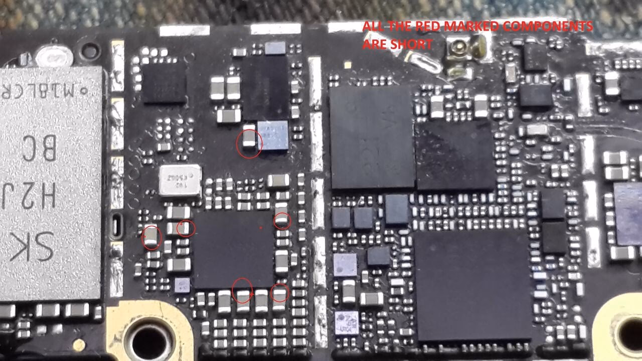What's wrong with my iPhone 6 with vccmain short after drop?