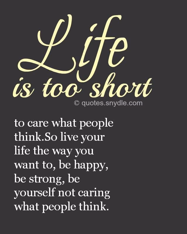 How many 'life is too short' quotes are there?