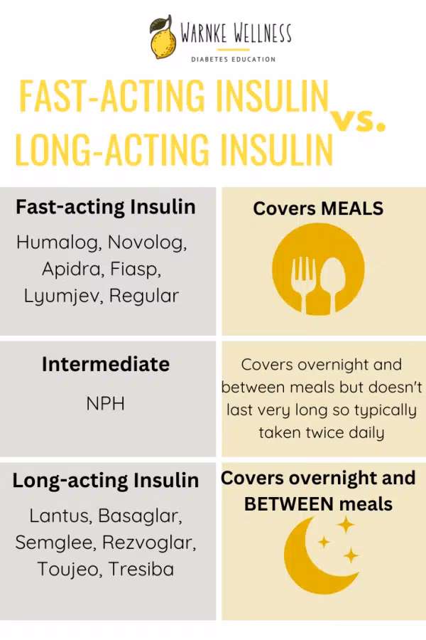 What is the difference between long-acting insulin and ultra-long- acting insulin?
