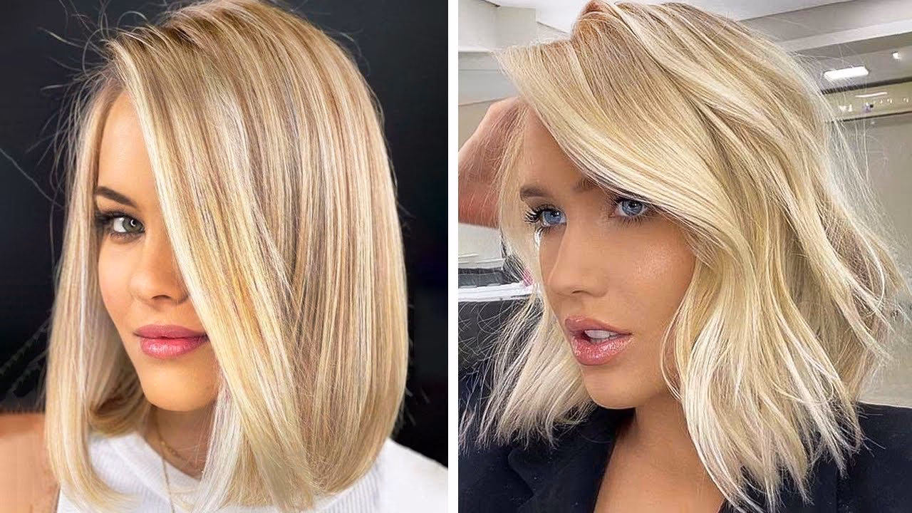 What hairstyle is best for a long blonde bob?