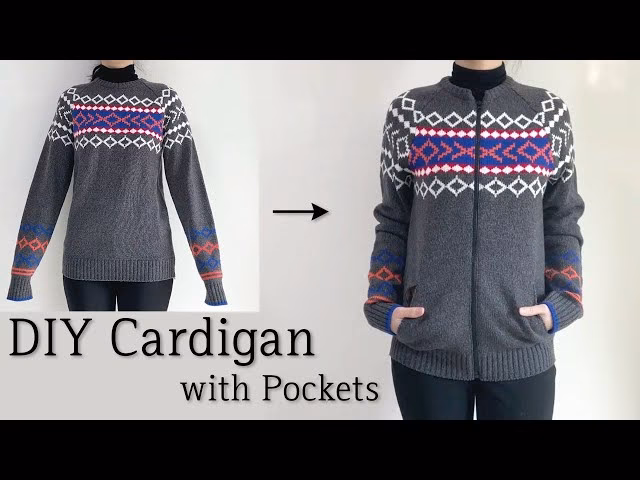 How long does it take to refashion a sweater into a cardigan?
