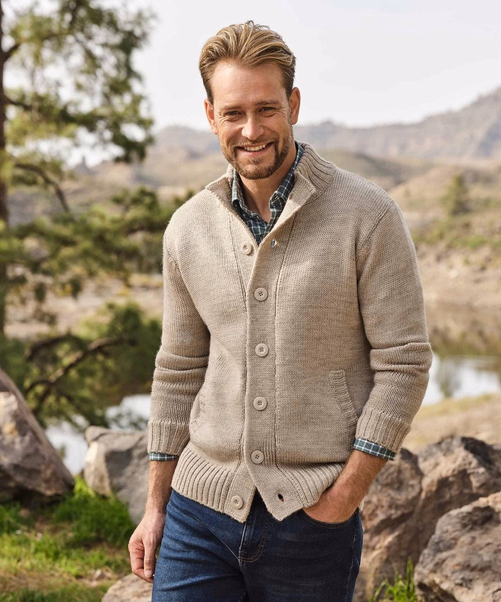 Where can I buy knitted cardigans for men?