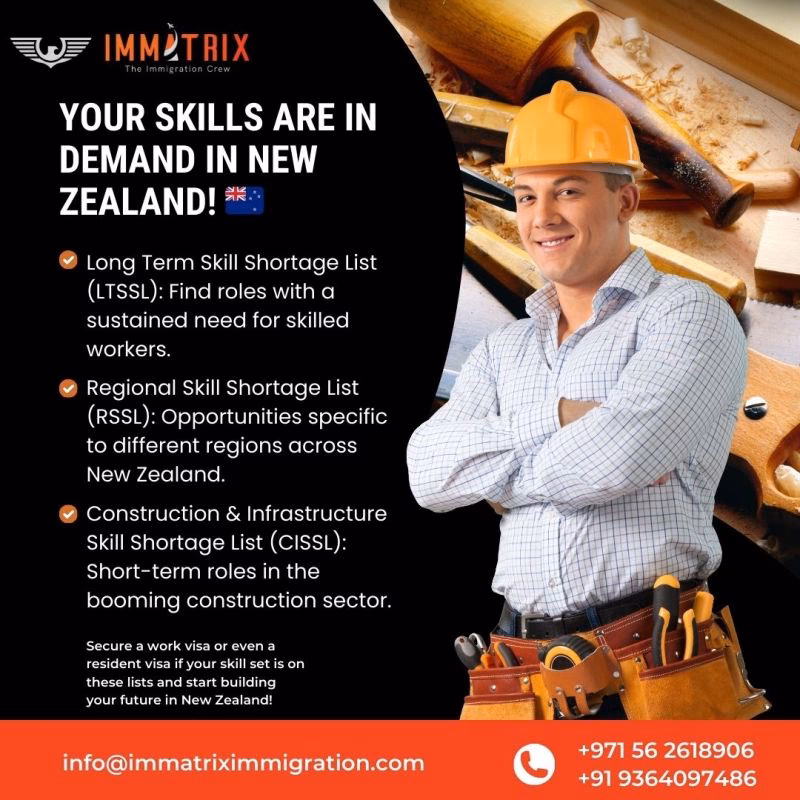 What are New Zealand's skill shortage lists?