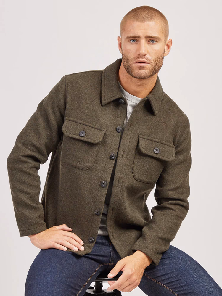 What is a 100% merino wool shirt jacket?