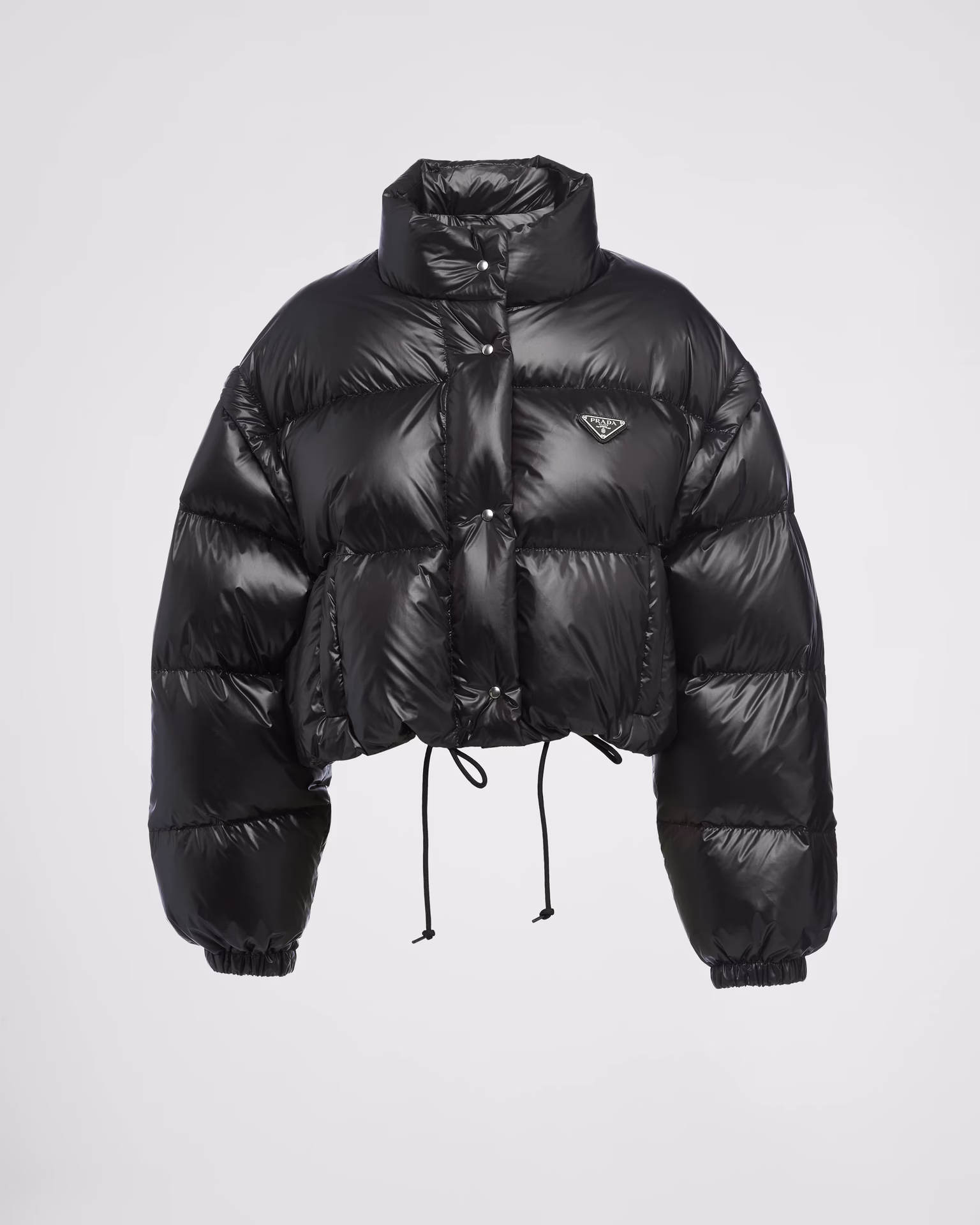 What is a Prada puffer jacket made of?