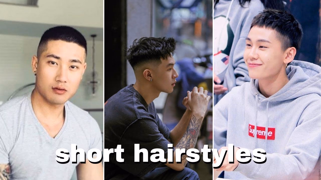 What is a modern twist on a short hairstyle for Asian men?