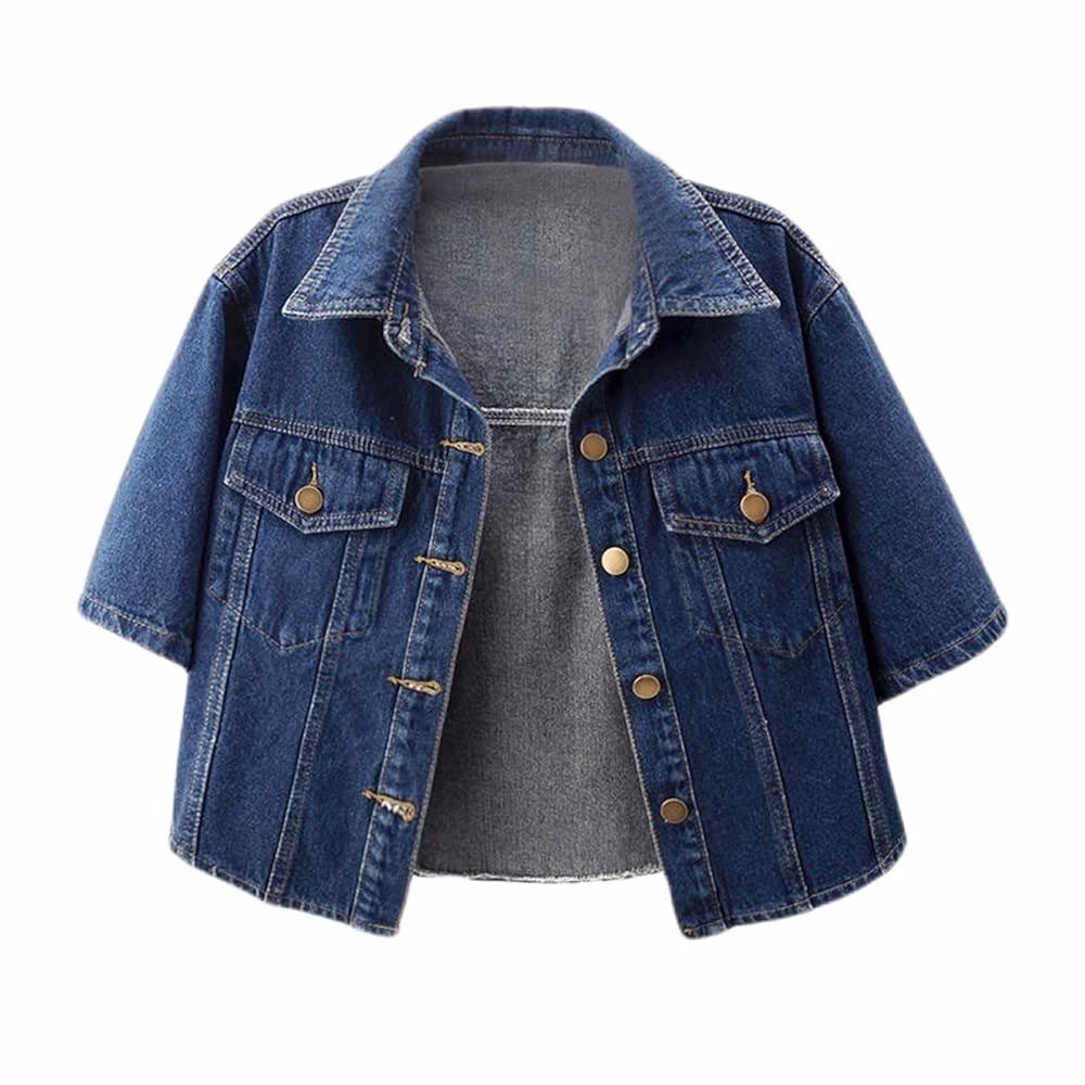 What are the different types of short sleeve denim jackets?