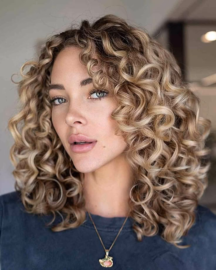What are shoulder length curls with bangs?