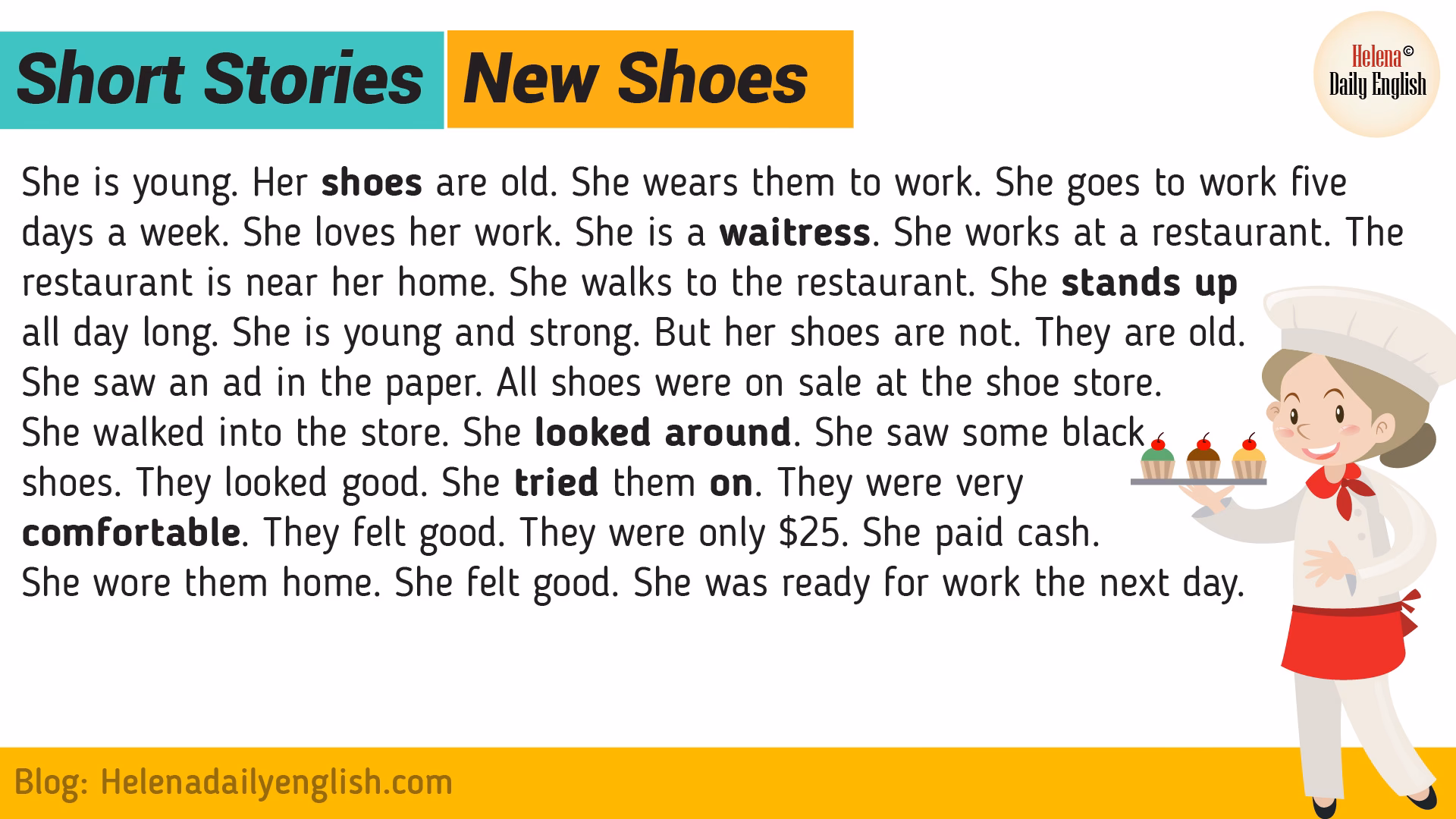 What does the narrator say about her daughter's shoes?